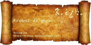 Krebsz Ágnes névjegykártya